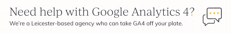 A graphic of 'Need help with Google Analytics 4?'